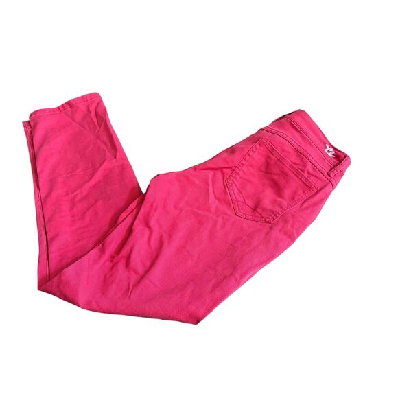 Christopher Blue Red Denim Jeans Pants Size 6 Faded Flaw Casual Designer READ - Picture 2 of 10